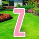 Pink Letter (Z) Corrugated Plastic Yard Sign, 30in